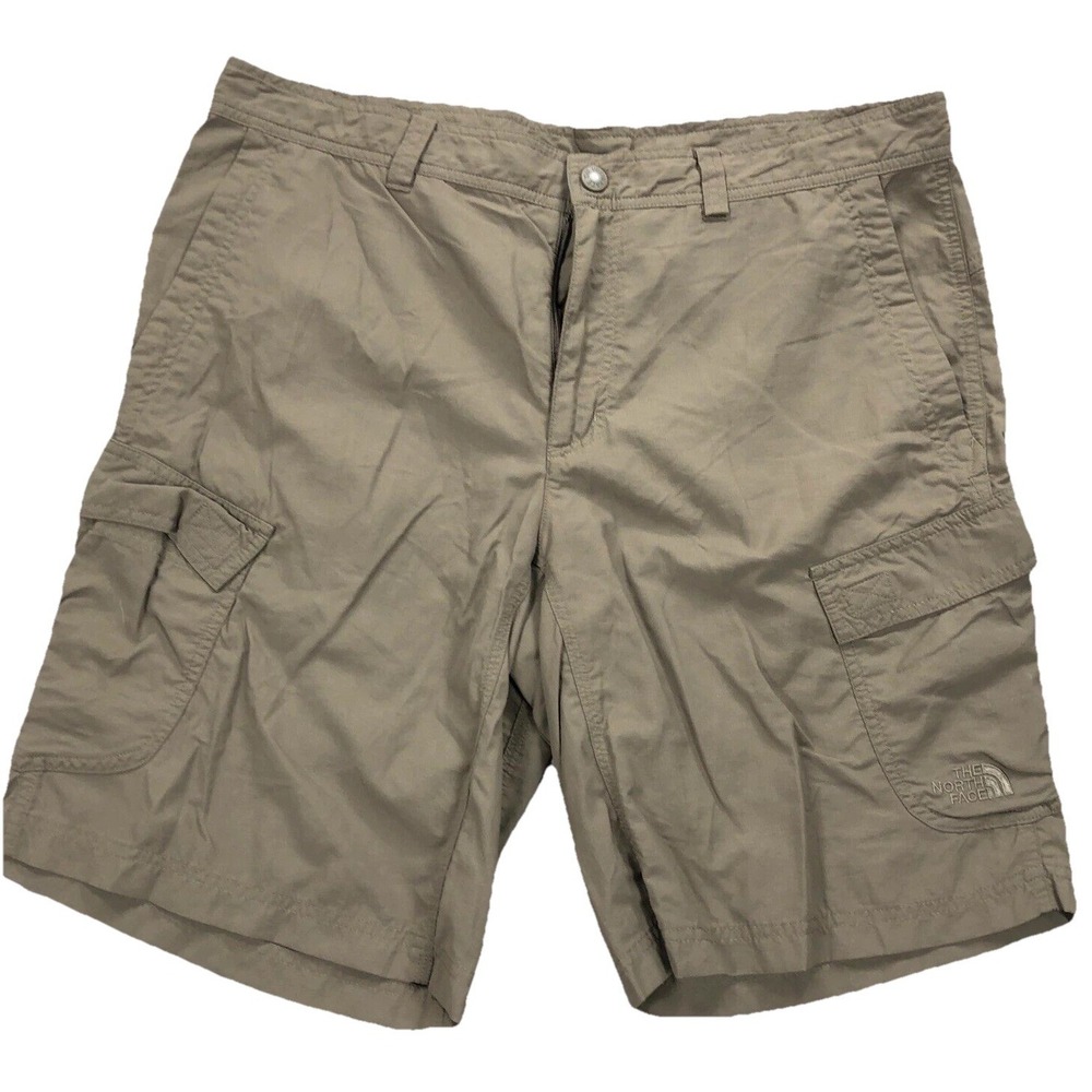 The North Face Shorts Men 36 Brown Cargo Chino Nylon Performance Outdoors Hiking